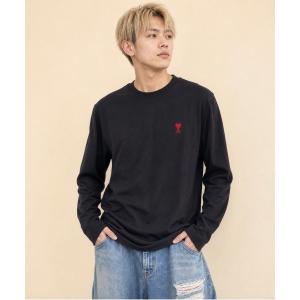 tシャツ 「AMI PARIS」アミ パリス Small Heart Long Sleeve ワンポイント ロゴ ロンT / UTS205-726 メンズ レディース