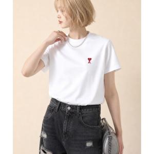 tシャツ AMI PARIS / AMI SMALL HEART LOGO HALF T-SHIRTS / BFUTS001-724