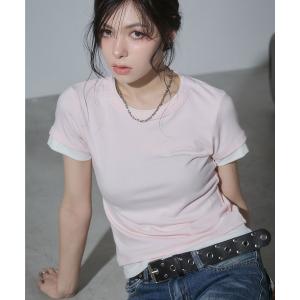 tシャツ レイヤードコンパクトTシャツ レディース