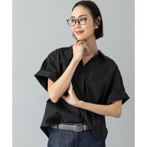 ブラウス シャツ 夏 半袖 スキッパーシャツブラウス レディース