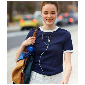tシャツ 2×2リブ編み半袖Ｔシャツ レディース