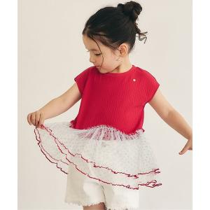 tシャツ ティアードペプラムトップス キッズ 子供服 女の子