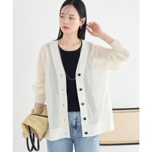 カーディガン 「一部WEB限定」シアーVネックカーディガン レディース