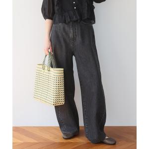 ワイドパンツ ジーンズ デニム デニムパンツ LE DENIM ライトカーブバギーデニムパンツ レディース