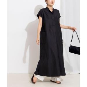 ワンピース 半袖 「WEB＆一部店舗限定カラー」ウォッシャブルエクセルテックタンブラースタンドカラースキッパーワンピース