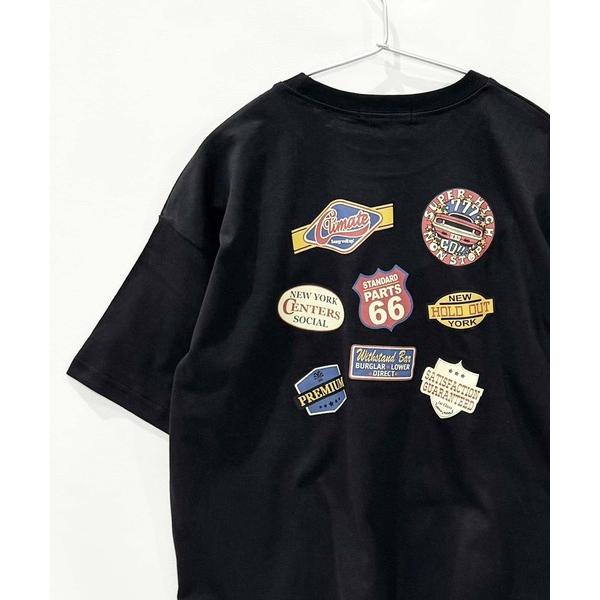 tシャツ ステッカーデザイン ビッグシルエット 半袖Tシャツ キッズ 子供服