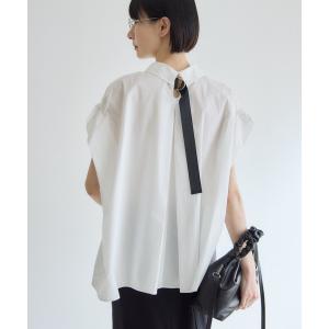 ブラウス シャツ Dignite collier バックテープブラウス レディース