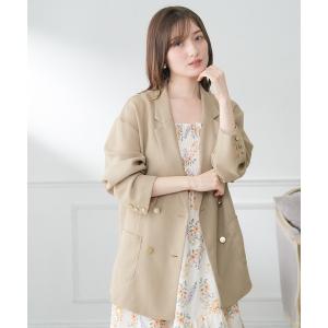 ジャケット テーラードジャケット メッシュダブルブレストジャケット レディース