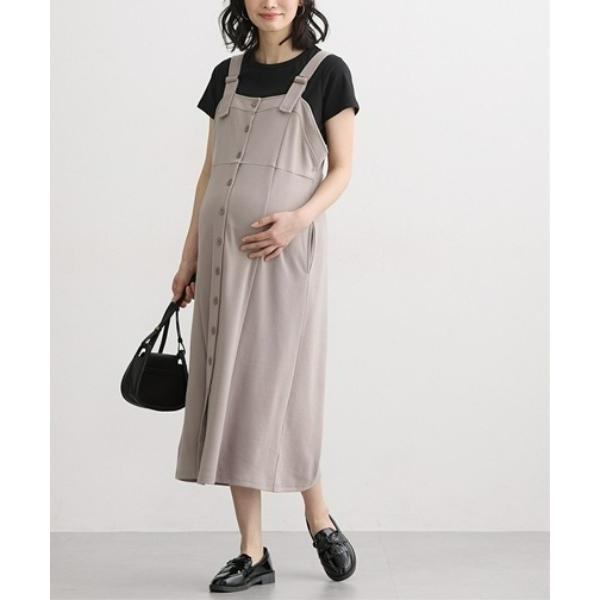 授乳ブラ マタニティ 「マタニティ」2点セット　(半袖Tシャツ+前開きジャンパースカート)