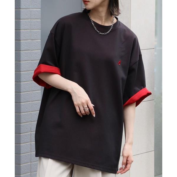 tシャツ 「KANGOL/カンゴール」別注 ワンポイント刺繍 配色 半袖Tシャツ メンズ レディース