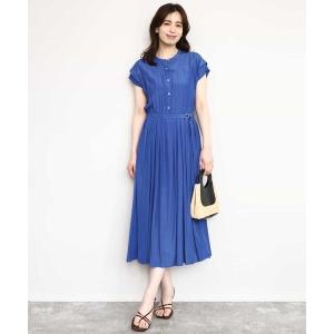 ワンピース フロントボタンベルト付きワンピース/洗える/WEB限定