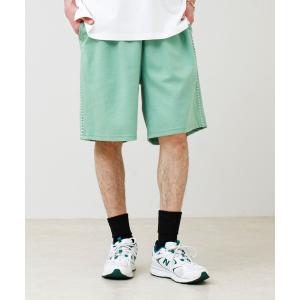 ワイドパンツ ハーフパンツ パンツ 短パン 「セットアップ対応」カルゼラダーステッチ ショーツ メンズ