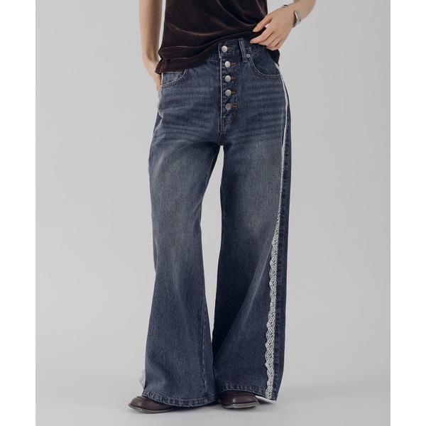 ジーンズ デニム デニムパンツ lace button-fly denim pants / レースボ...