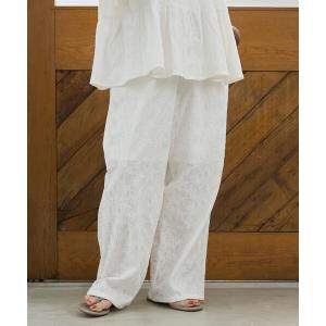 ワイドパンツ パンツ 「Lipa（リパ）別注」総刺繍イージーワイドパンツ レディース
