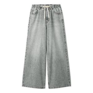 ジーンズ デニム デニムパンツ ウエストゴムドロストイージーデニムパンツ レディース