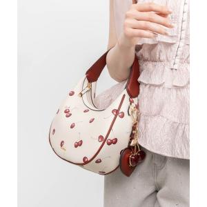 ショルダーバッグ バッグ 「Cherry＆Strawberry」2WAY ハーフムーンショルダーバッグ レディース