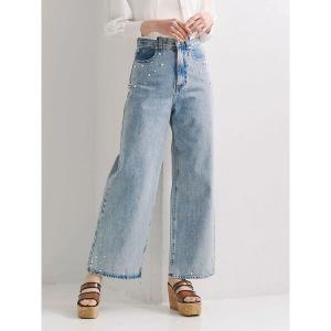 ジーンズ デニム デニムパンツ パールデニムパンツ レディース