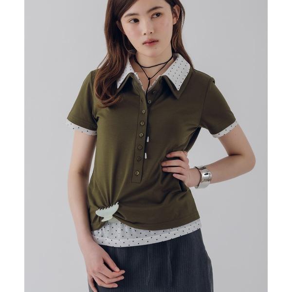 ポロシャツ ポロ layered-look polo shirt / レイヤード風ポロシャツ レディ...