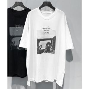 tシャツ FITTOA オーバーサイズ プリント Tシャツ メンズ レディース