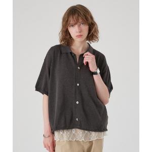 シャツ 半袖 SILVER BUTTON KNIT SHIRT CARDIGAN / シルバーボタンニットシャツカーディガン メンズ レディース