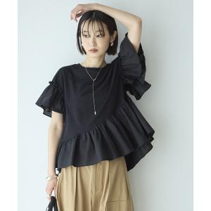 tシャツ Firsthand/ファーストハンド オーガニックコットン フリルスリーブ Tシャツ レディース