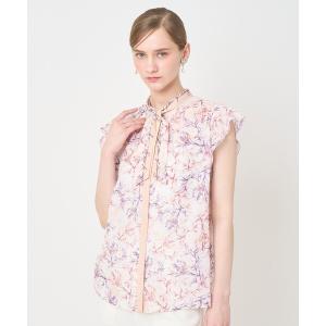 ブラウス シャツ Coral プリントローンスカーフタイ ブラウス「セットアップ対応商品」 レディース