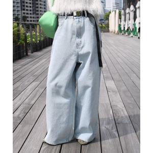 ジーンズ デニム デニムパンツ 「M53.」BELTED BAGGY DENIM レディース