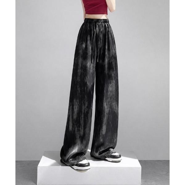 ワイドパンツ パンツ ニュアンスプリントワイドパンツ レディース