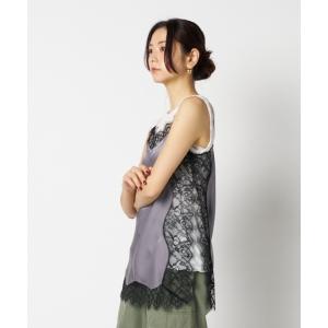 キャミソール 「HELIOPOLE / エリオポール」SATIN LACE CAMISOLE
