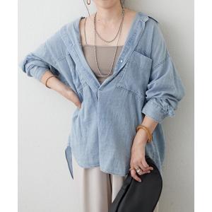 ブラウス シャツ 「夏も着れる」2WAYシアーデニムシャツ レディース