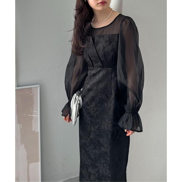 「feepur」 長袖ワンピース SMALL ブラック レディース