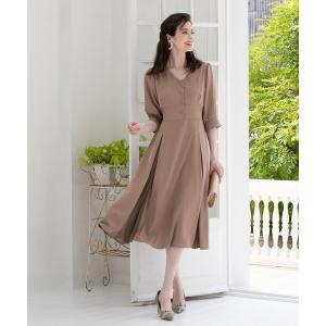 「DRESS PLUS」 半袖ワンピース L クリアブラウン レディース