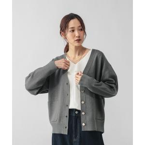 「GLOBAL WORK」 ニットカーディガン MEDIUM グレー レディース