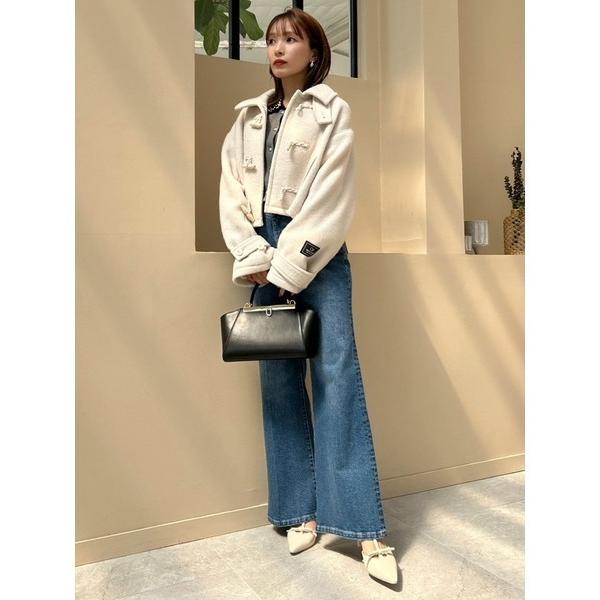 「SNIDEL」 ブーツカットデニムパンツ 1 ブルー レディース