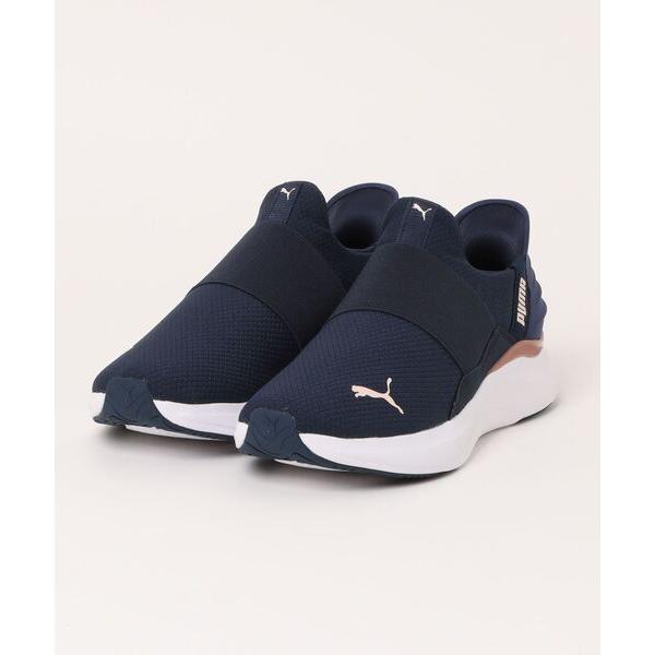 「PUMA」 スリッポン 24.0cm ネイビー レディース