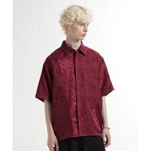 シャツ 半袖 ジャガードキリカエオーバーシャツ(HARE) メンズ レディース