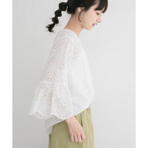ブラウス シャツ スカラップスリーブレースブラウ...の商品画像