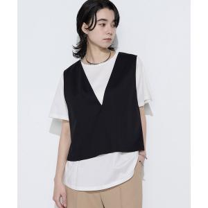 tシャツ 半袖 スーピマコットンポンチセットTシャツ レディース