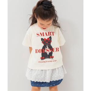 tシャツ 針抜き半袖Tシャツ&裾レースフリルトッ...の商品画像