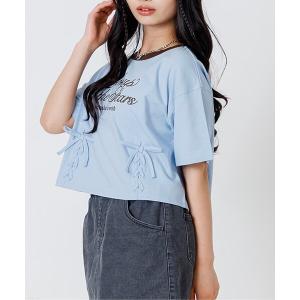 tシャツ レースアップ半袖Tシャツ キッズ 子供服 女の子