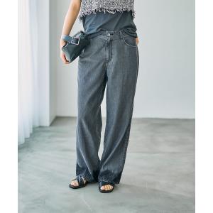 ワイドパンツ ジーンズ デニム デニムパンツ スースー裾レースデニムパンツ　670524 レディース｜ZOZOTOWN Yahoo!店