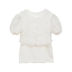 tシャツ CLANE/クラネ/TULLE VEST LAYERED TOPS レディース