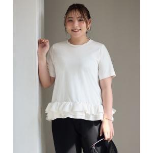 tシャツ 半袖 「野呂佳代さん着用」BEAUTY FORM-T フリルヘム Tシャツ レディース