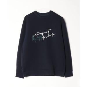 「GLOBAL WORK」 長袖カットソー S ネイビー レディース