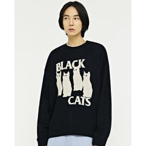 「VIVASTUDIO」 長袖ニット L ブラック×ホワイト メンズ