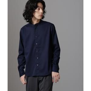 「NANO universe」 長袖シャツ L ネイビー メンズ