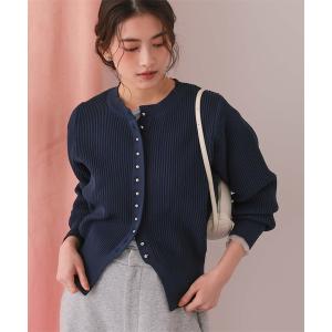 「titivate」 ニットカーディガン M ネイビー レディース