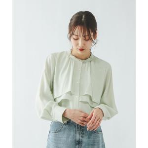 「GLOBAL WORK」 長袖ブラウス LARGE グリーン系その他 レディース