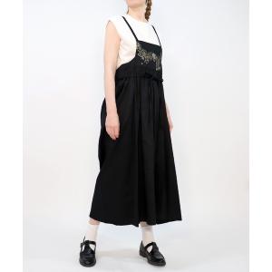 「haupia」 キャミソールワンピース MEDIUM ブラック レディース
