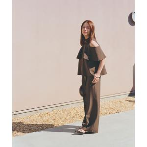 「GLOBAL WORK」 スラックス MEDIUM アッシュブラウン レディース